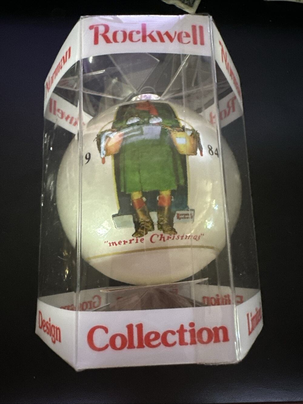Norman Rockwell 1984 Dave Grossman Limited Edition Christmas Ornament